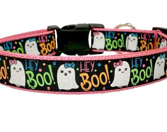 Boo Ghost Halloween Dog Collar, Spooky Pup