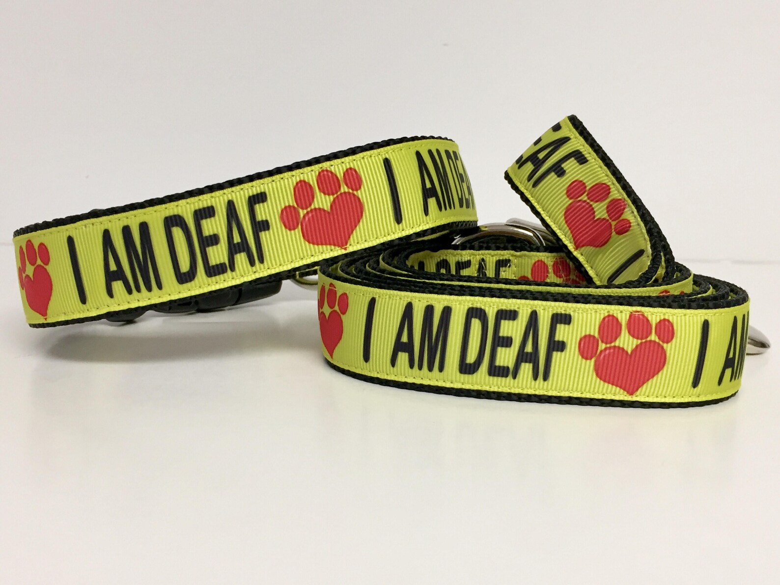 Deaf Dog Collar & Leash Set Deaf Dog Gear Deaf Dog Etsy