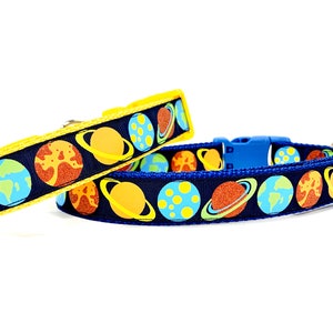 Planets Dog Collar, Solar System Dog Collar, Space Dog Collar