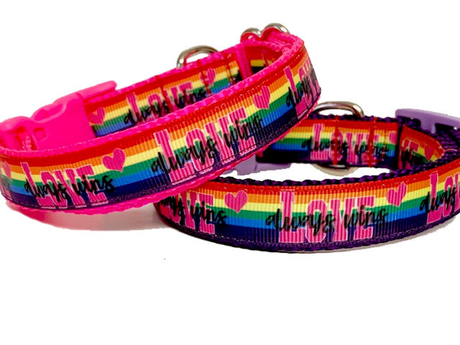 Pride Rainbow Dog Collar Gay Pride Dog Collar Love always Etsy Nederland