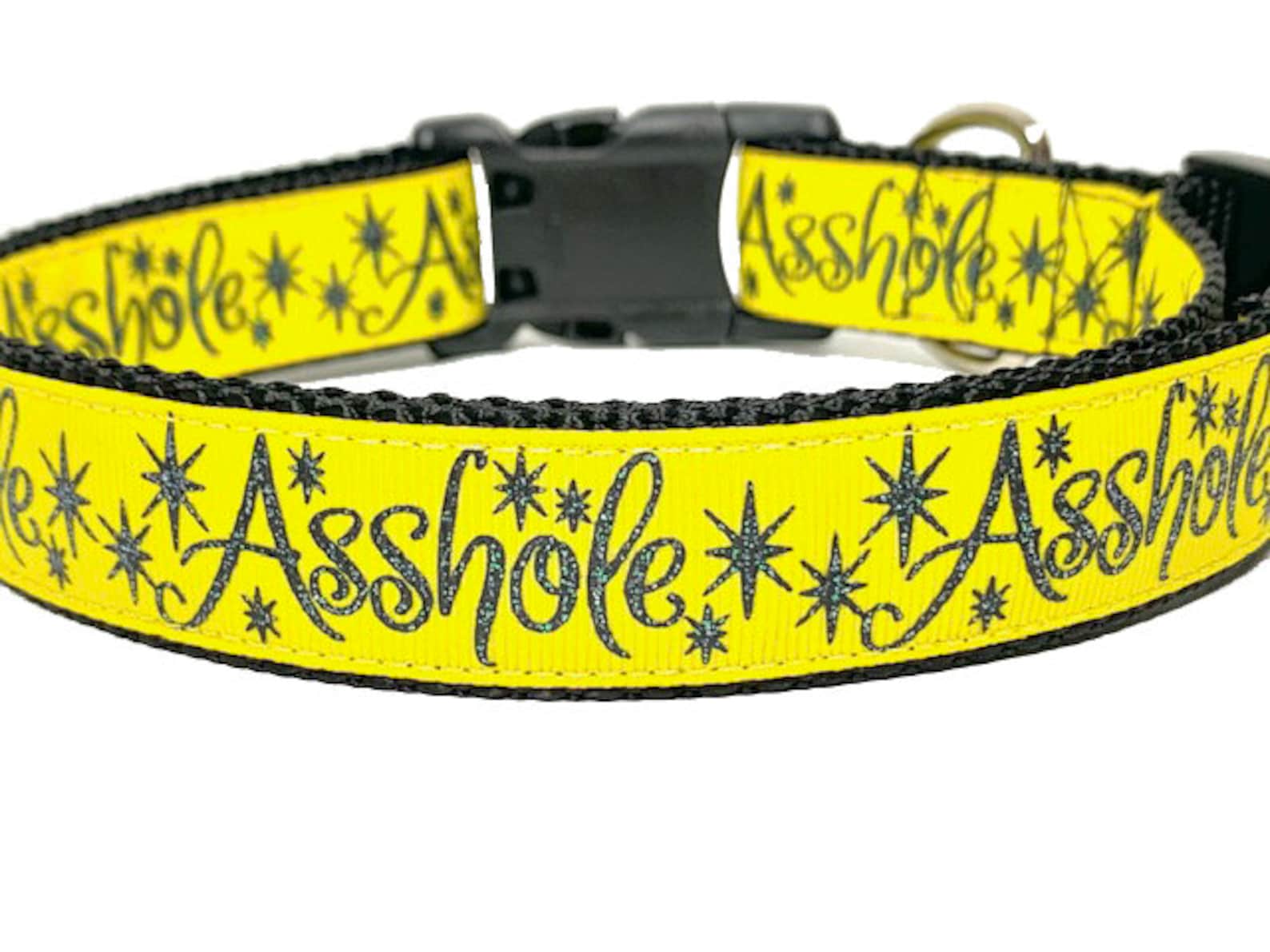 Asshole Dog Collar Funny Dog Collar Bad Words Adult Content Etsy