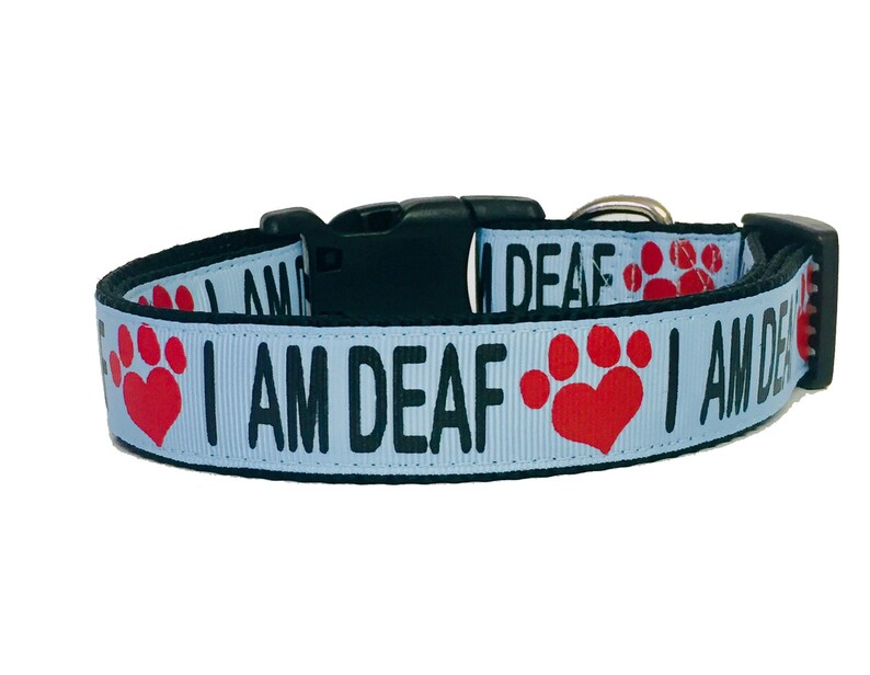 I AM DEAF Dog Collar 3/4 1 or 1.5 Width Etsy
