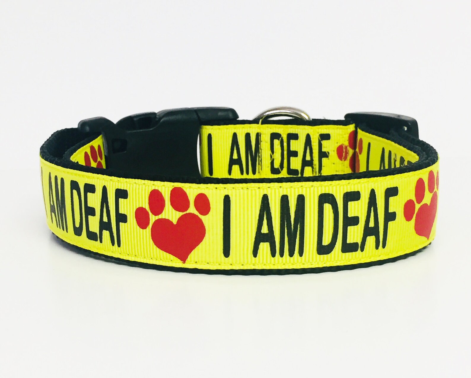 I AM DEAF Dog Collar 3/4 1 or 1.5 Width Etsy