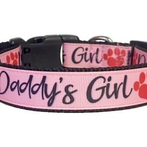 Collare per cani ragazza di papà, papà cane, regalo per la festa del papà, regalo per papà cane, regalo per cane