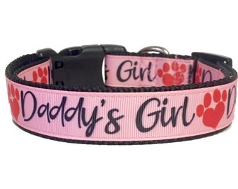 Daddy's Girl Dog Collar, Dog Dad, Father's Day Gift, Gift for Dog Dad, Gift for Dog