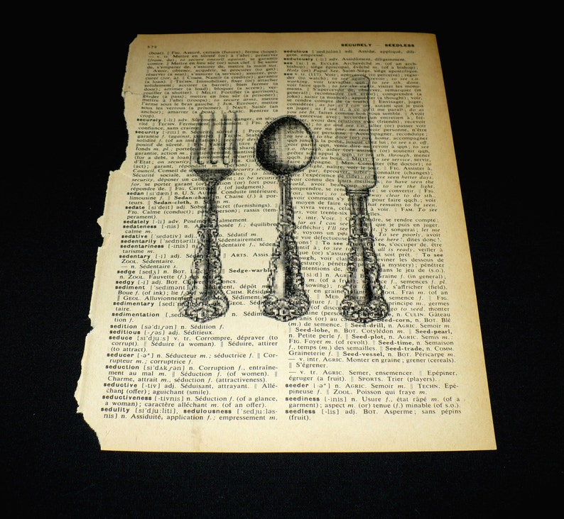 Eating Utensils Dictionary Art Print Book Page Art Home Decor Etsy