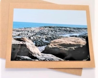 Ocean Shoreline Fine Art Photography  Blank Photo Greeting Card