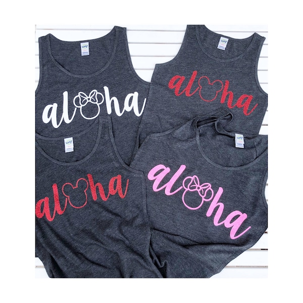 ALOHA MICKEY or MINNIE tank