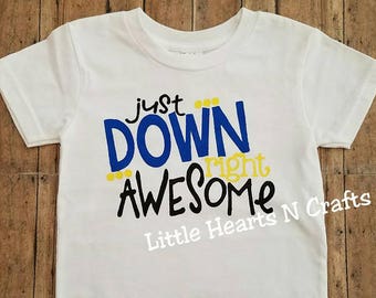Down Syndrome, Hero, Down Right Awesome, Down Syndrome Awareness Shirt