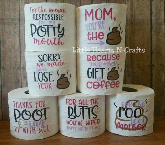 New Parents Funny Toilet Paper Gift - The Writing's on the Roll