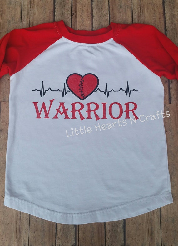 Grandma of a Heart Warrior CHD Heart Defect 34 Sleeve Unisex Raglan Choose Color