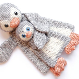 Duo Deal: Penguin Ragdoll and Baby Penguin mini Ragdoll crochet amigurumi pattern PDF INSTANT DOWNLOAD