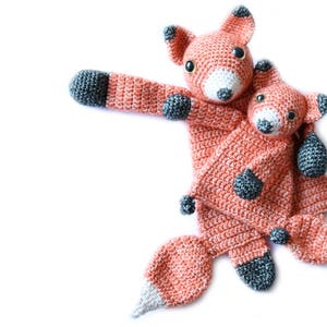 Duo Deal: Fox Ragdoll and Baby Fox mini Ragdoll crochet amigurumi pattern PDF INSTANT DOWNLOAD