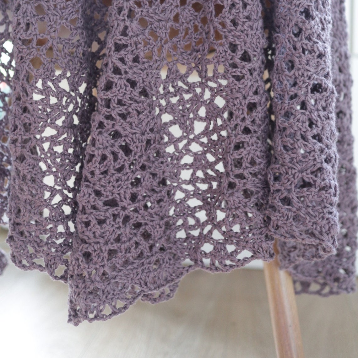 on butterfly wings crochet shawl