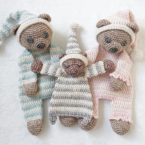 Duo Deal: Sleepy Bear Ragdoll en Baby Sleepy Bear mini Ragdoll gehaakt amigurumi patroon PDF INSTANT DOWNLOAD
