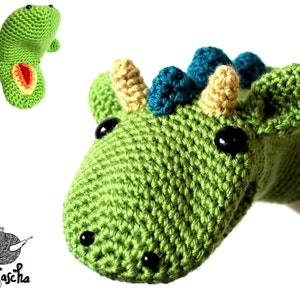 Dragon Puppet haak pdf-patroon INSTANT DOWNLOAD