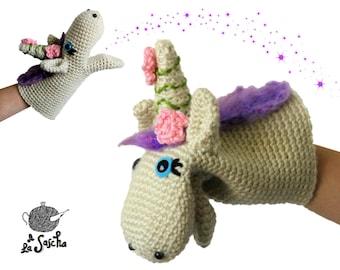 Unicorn Puppet crochet pdf pattern INSTANT DOWNLOAD