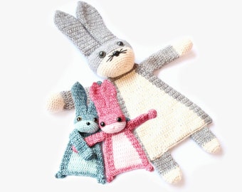 Duo Deal: Bunny Ragdoll and Baby Bunny mini Ragdoll crochet amigurumi pattern PDF INSTANT DOWNLOAD