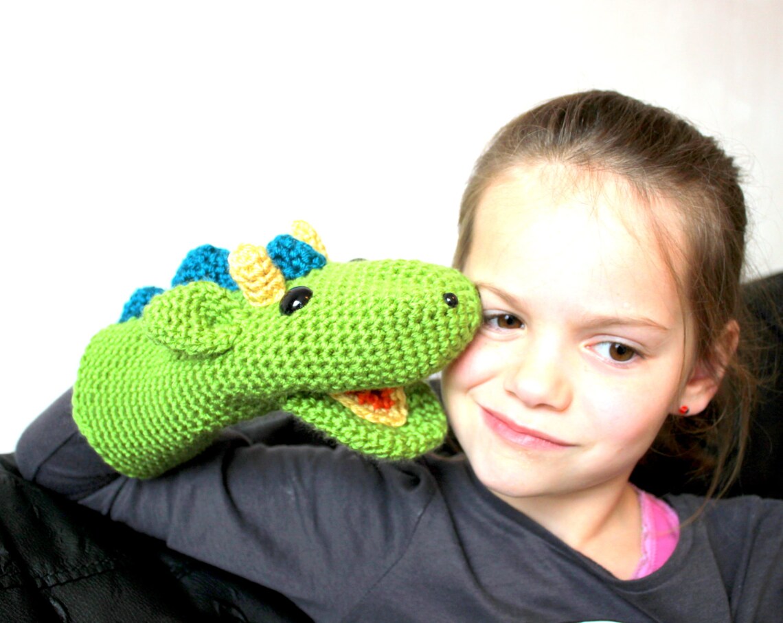 Dragon Puppet crochet pdf pattern INSTANT DOWNLOAD Etsy Nederland