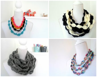 Endless Ways Necklace or Cowl crochet pdf pattern INSTANT DOWNLOAD