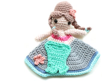 Mermaid Lovey crochet amigurumi pdf pattern INSTANT DOWNLOAD