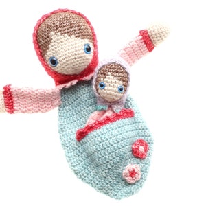 Duo Deal: Matryoshka Ragdoll en Baby Matryoshka mini Ragdoll gehaakt amigurumi patroon PDF INSTANT DOWNLOAD