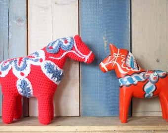 Dala Horse crochet pdf pattern TÉLÉCHARGEMENT INSTANTANÉ