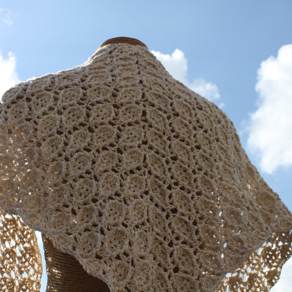 Organic Shawl crochet pdf pattern INSTANT DOWNLOAD