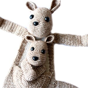 Duo Deal: Kangaroo Ragdoll and Baby Kangaroo mini Ragdoll crochet amigurumi pattern PDF INSTANT DOWNLOAD image 2