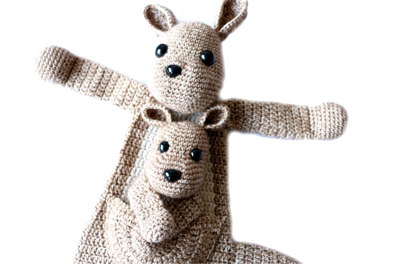 Duo Deal: Kangaroo Ragdoll and Baby Kangaroo mini Ragdoll crochet amigurumi pattern PDF INSTANT DOWNLOAD image 2