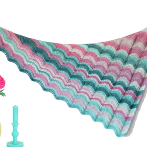 Zijwaarts Chevron Sjaal haak pdf patroon INSTANT DOWNLOAD