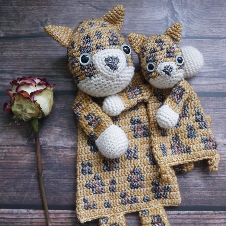 Duo Deal: Leopard Ragdoll and Baby Leopard mini Ragdoll crochet amigurumi pattern PDF INSTANT DOWNLOAD image 3