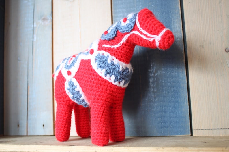 Dala Horse crochet pdf pattern INSTANT DOWNLOAD image 2