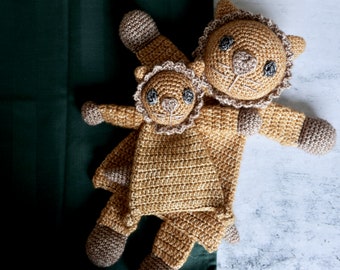 Duo Deal: Lion Ragdoll and Baby Lion mini Ragdoll crochet amigurumi pattern PDF INSTANT DOWNLOAD