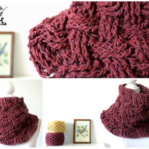 Verstrengelde Cowl pdf haakpatroon INSTANT DOWNLOAD