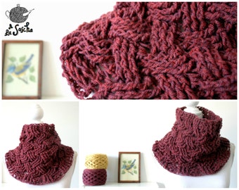 Entangled Cowl pdf crochet pattern INSTANT DOWNLOAD