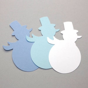 Snowman Die Cut, Holiday Snowman Paper Party Decor, Snowman Birthday Party Baby Shower Party Supplies (30 CT)