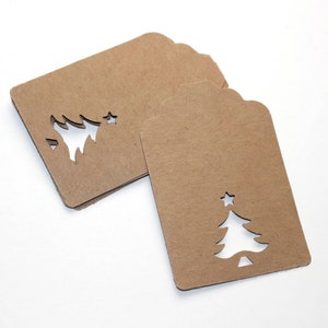 100pcs Kraft Paper Merry Christmas Tags Xmas Present Tag DIY