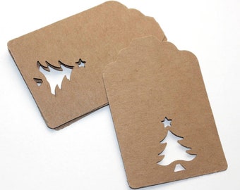 Kraft Christmas Tags, Holiday Party Favor Tags, DIY Christmas Tags (30 CT)