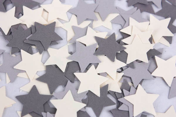 200 Gray Stars Confetti Star Baby Shower Twinkle Twinkle Little Star Party Confetti Small Stars Wedding Confetti Table