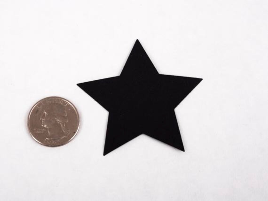 50 black white star die cuts paper star cutouts star party etsy