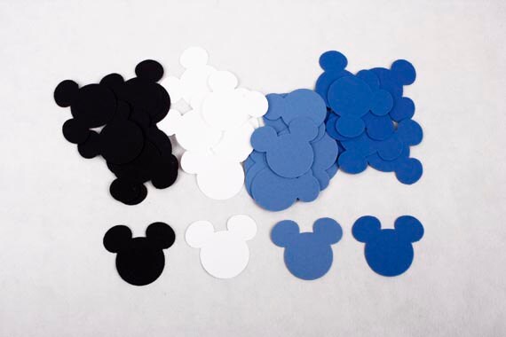 100 Mickey Mouse Birthday Confetti Mickey First Birthday Boy Blue Mickey Mouse Baby Shower Decorations Party Supplies Mickey