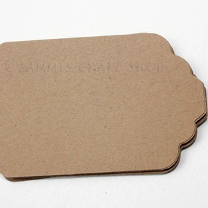 50 Brown Kraft Tags Die Cut Merchandise Tags, Blank Tags, Favor Tags, Gift Tags, Hang Tag, Price Tag, DIY Tags