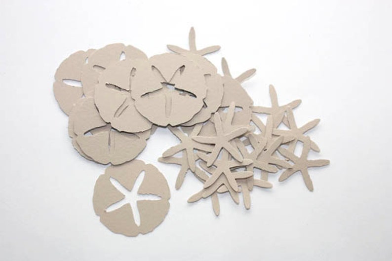200 Beach Confetti Beach Party Bridal Shower Sea Shell Confetti Beach Theme Wedding Decor Sand Dollar Confetti and Star Fish Confetti