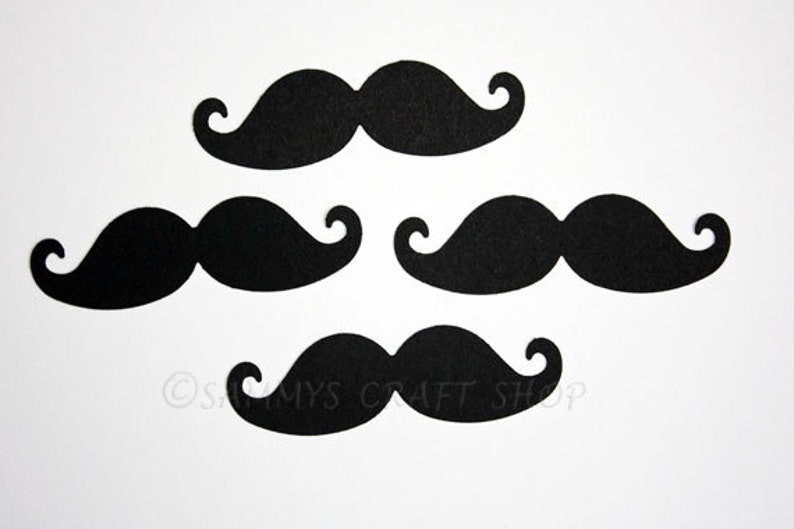 Mustache Baby Shower Decorations Black Mustache Confetti Oh Etsy