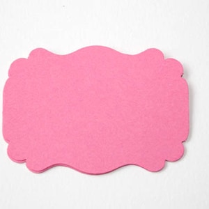 50 Pink Die Cut Tags, DIY Gift Tags, Favor Tags