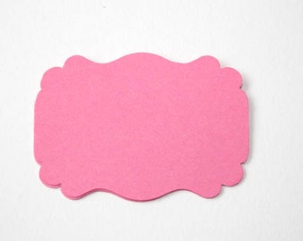 50 Pink Die Cut Tags, DIY Gift Tags, Favor Tags