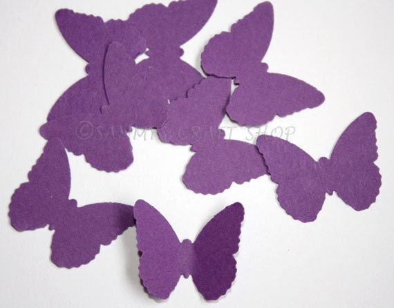100 Purple Butterfly Confetti Butterfly Baby Shower Party Supplies