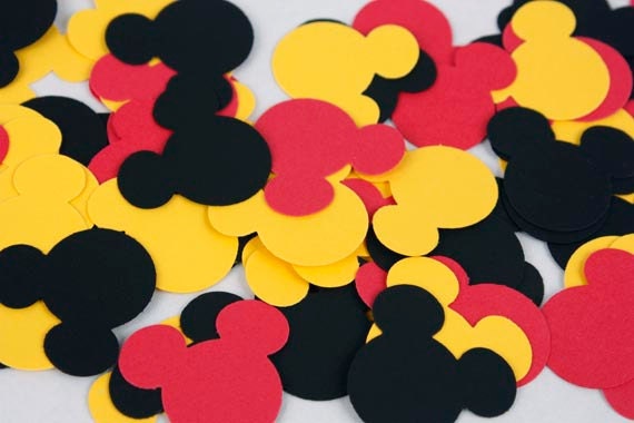 100 Mickey Mouse Confetti Mickey Mouse Birthday Party Decorations Mickey Baby Shower Mickey First Birthday Party Supplies Red