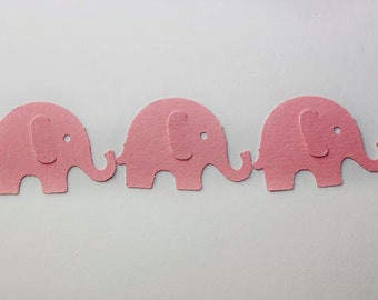 50 Pink Elephant Confetti, Die Cut Elephants, Birthday Party Supplies, Girl Baby Shower, Confetti, Scrapbook, Embellishments